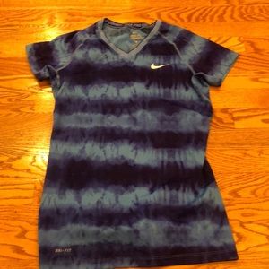Nike dry fit blue athletic top